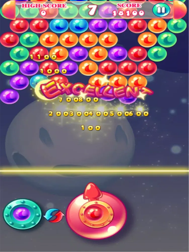 Capturas de tela do Bubble Alien iPad 