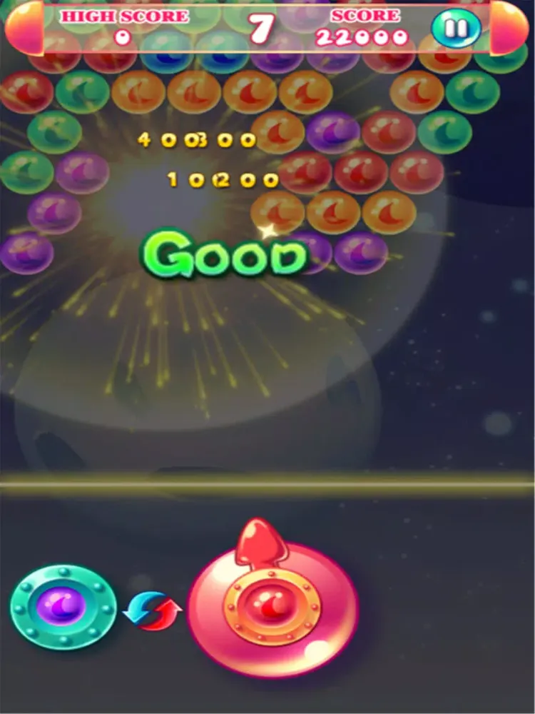Capturas de tela do Bubble Alien iPad 