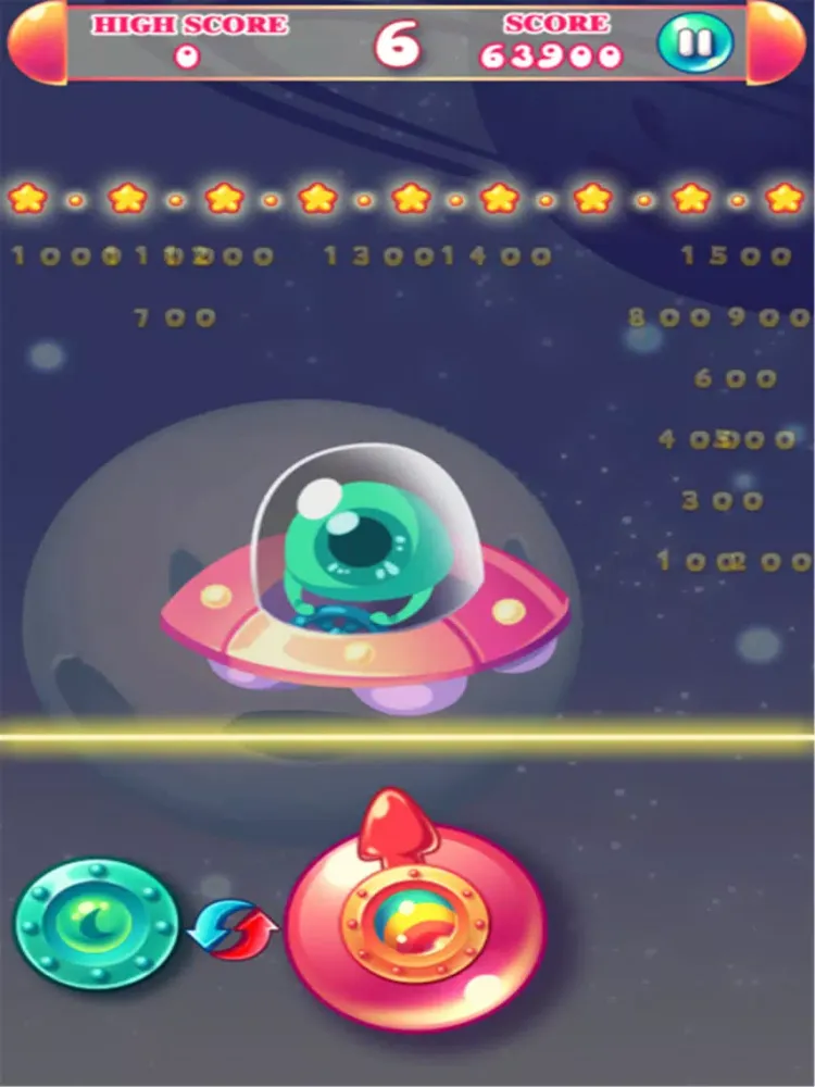 Capturas de tela do Bubble Alien iPad 