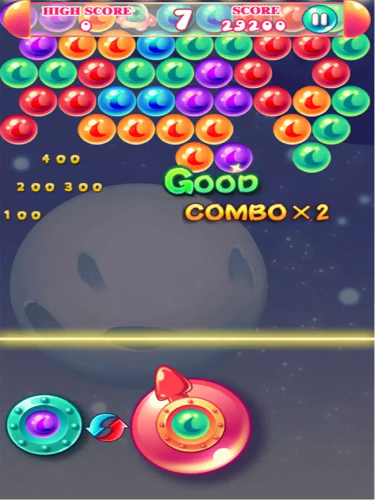 Capturas de tela do Bubble Alien iPad 