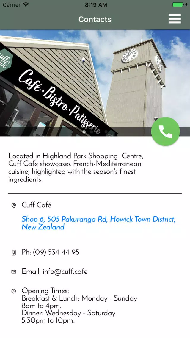 Cuff Café স্ক্রিনশট