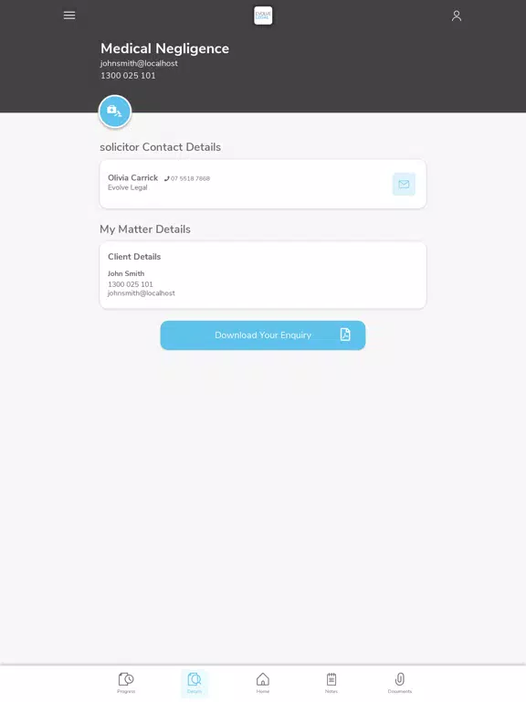 Evolve Legal iPad  स्क्रीनशॉट