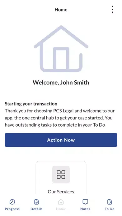 Capturas de tela do PCS Legal