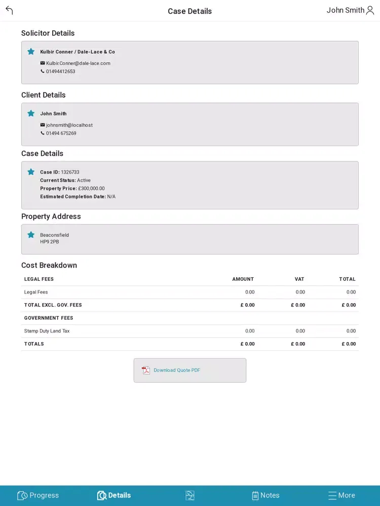 Dale-Lace Solicitors iPad  스크린샷