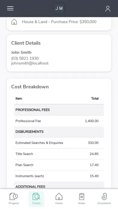 Zrzuty ekranu Jones & Mitchell Legal