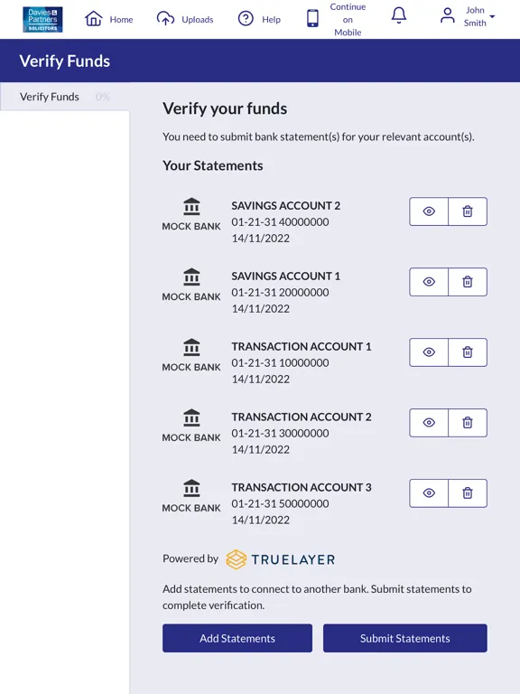Screenshot di Davies and Partners iPad 