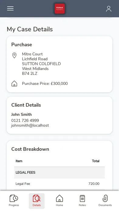 Pickford Solicitors Screenshots