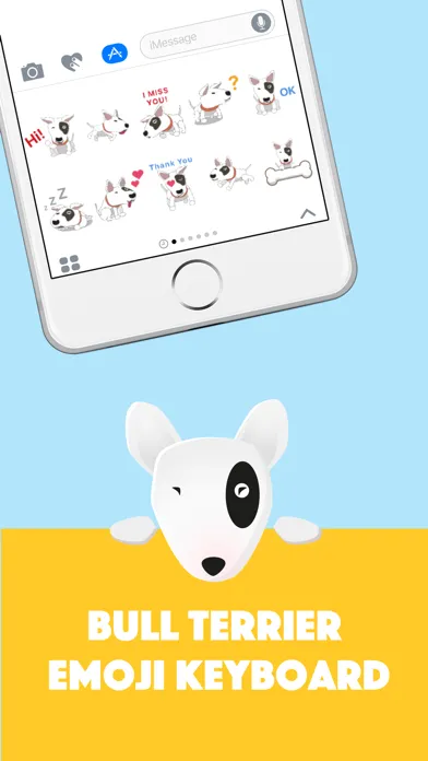 Bull Terrier Emoji Keyboard Screenshots