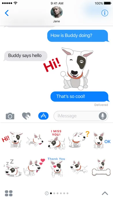 Bull Terrier Emoji Keyboard Screenshots