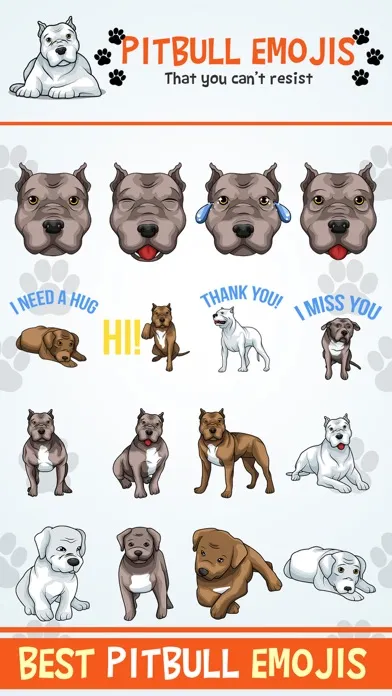 صور PitbullMoji - Pit Bull Emojis
