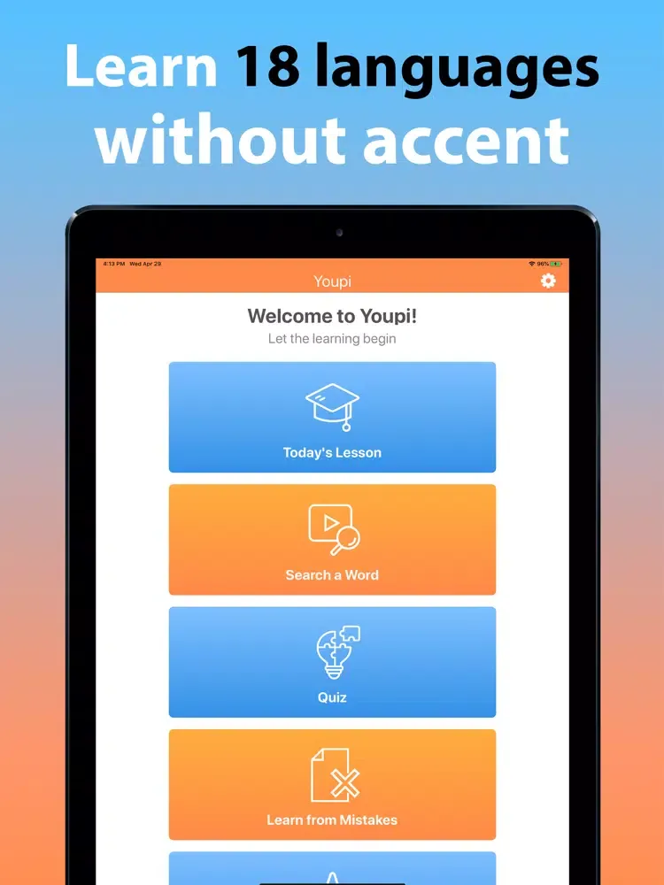 Tangkapan layar Youpi - Easy Language Learning iPad 