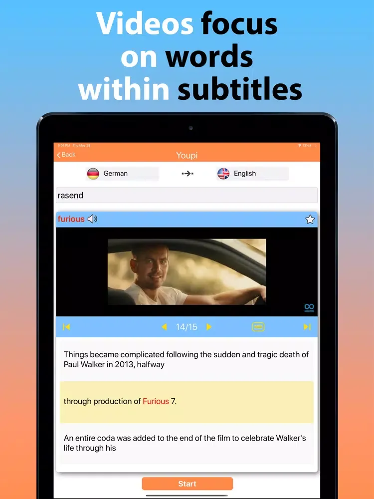 Tangkapan layar Youpi - Easy Language Learning iPad 