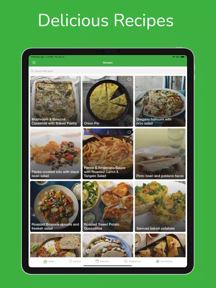 Captures d'écran de Vegetarian Recipes & Meal Plan iPad 