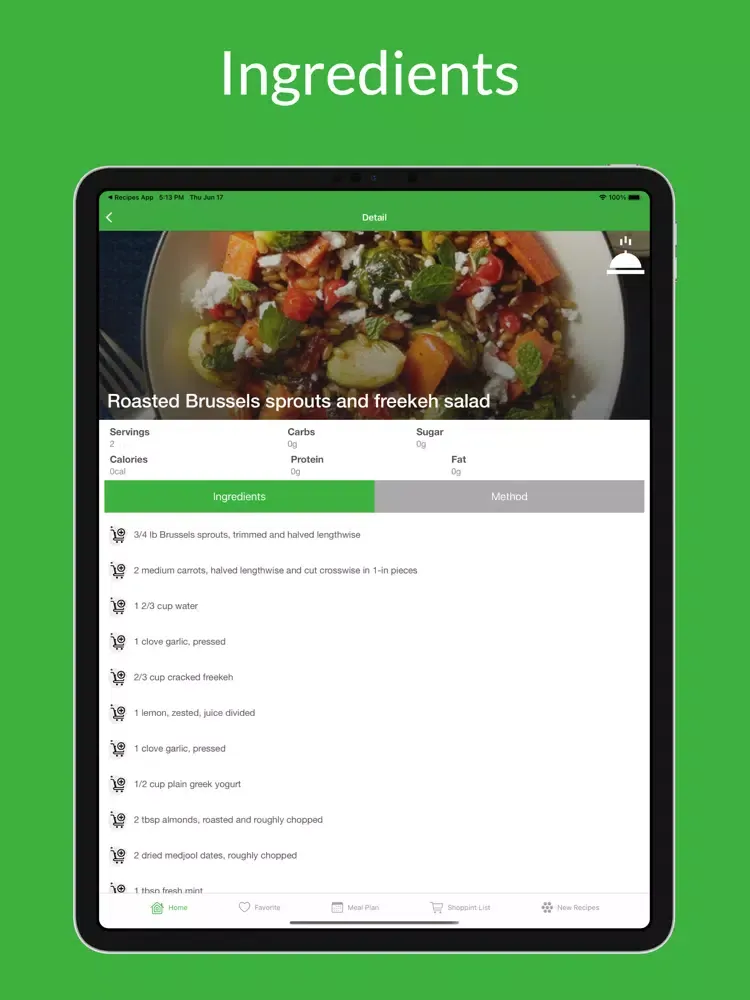 Captures d'écran de Vegetarian Recipes & Meal Plan iPad 