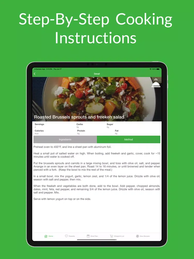 Captures d'écran de Vegetarian Recipes & Meal Plan iPad 