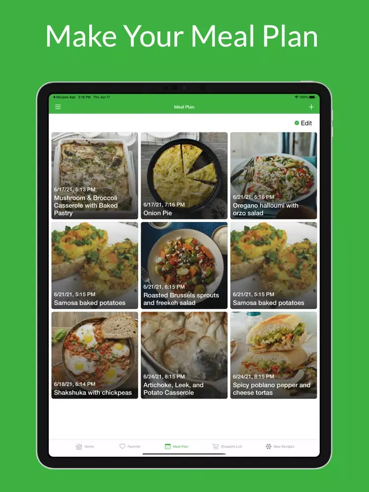 Captures d'écran de Vegetarian Recipes & Meal Plan iPad 