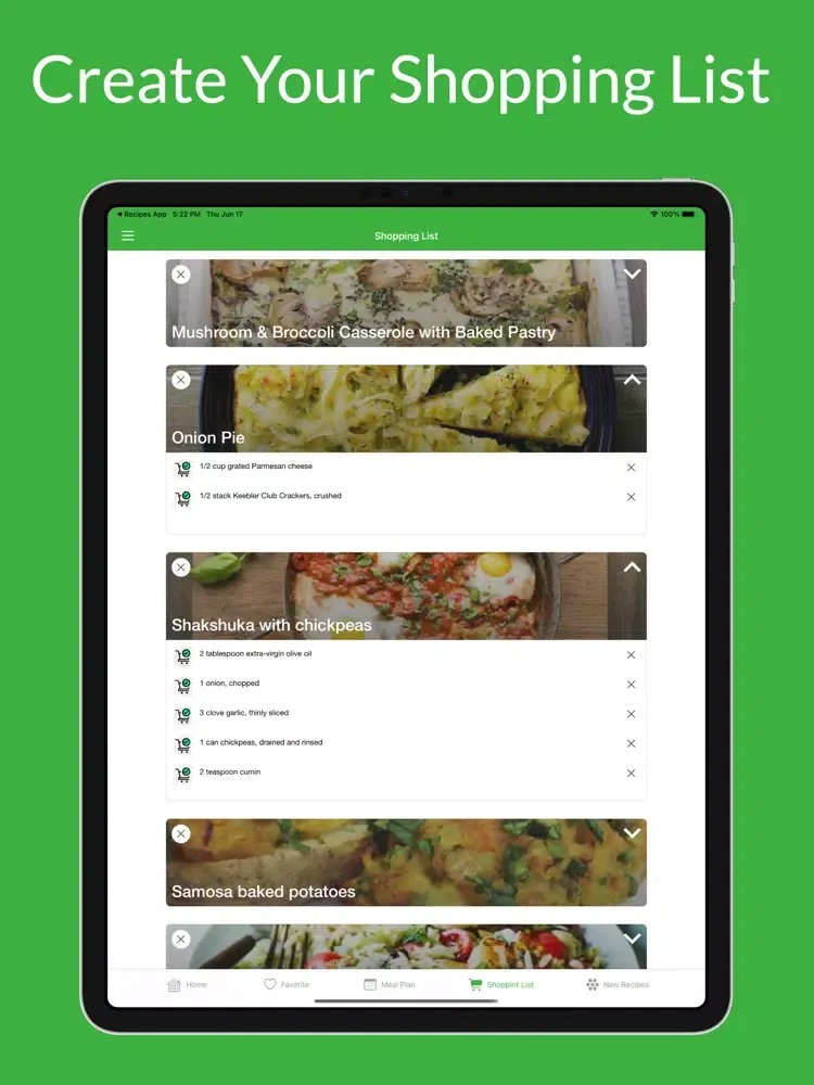 Captures d'écran de Vegetarian Recipes & Meal Plan iPad 