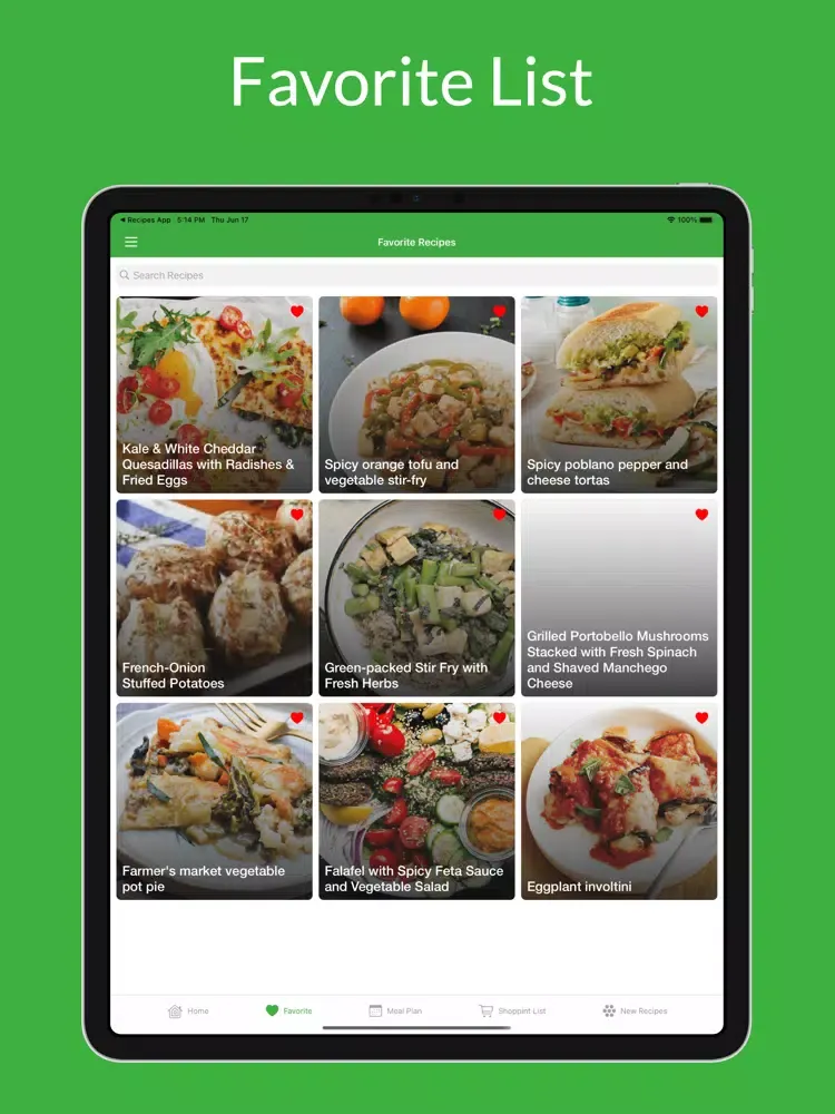 Captures d'écran de Vegetarian Recipes & Meal Plan iPad 