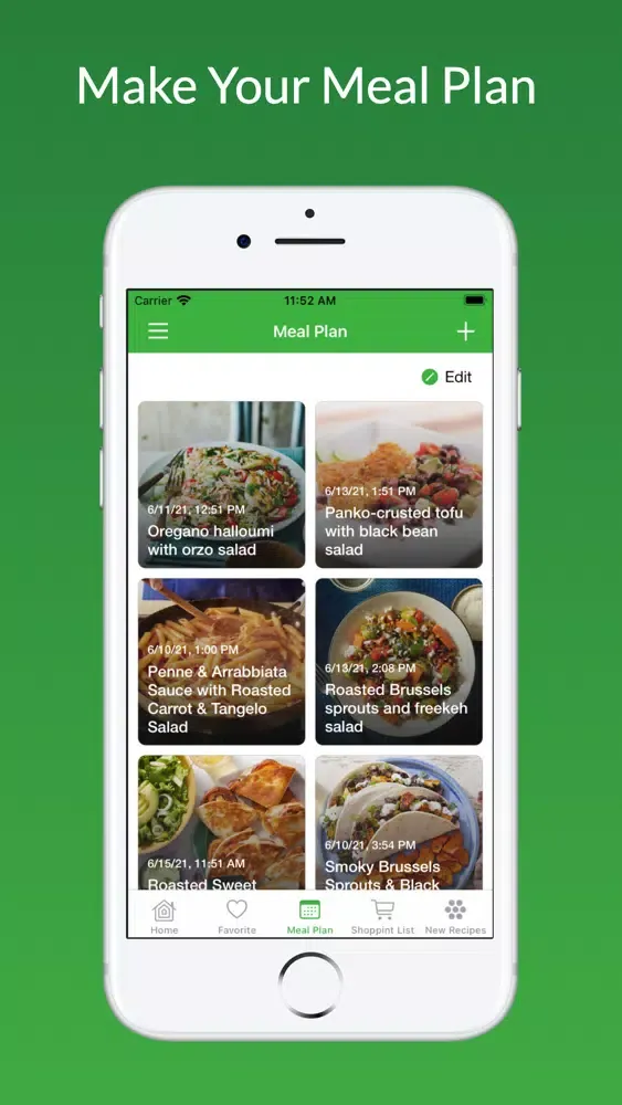 Captures d'écran de Vegetarian Recipes & Meal Plan