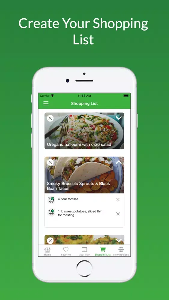Captures d'écran de Vegetarian Recipes & Meal Plan