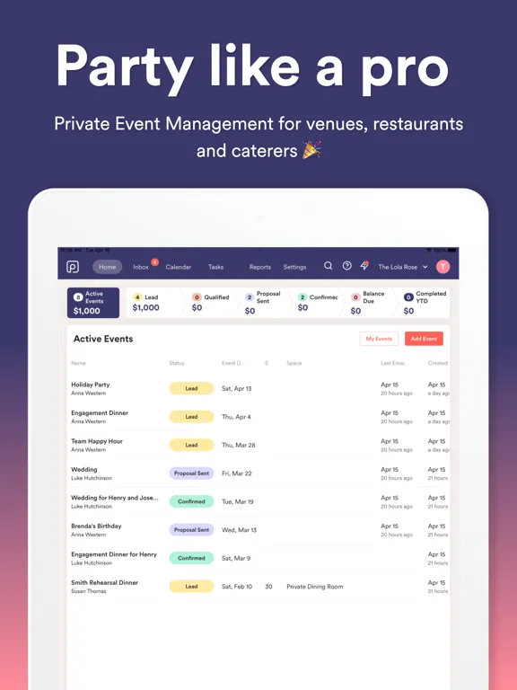 Perfect Venue iPad  Screenshots