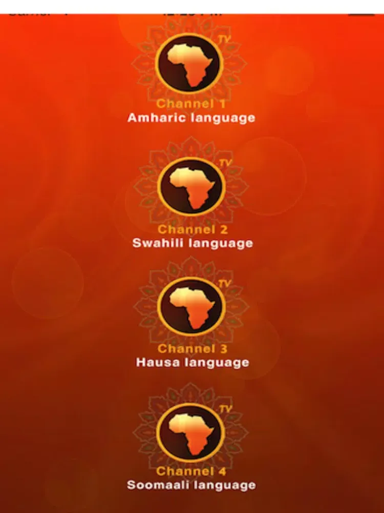 Captures d'écran de Africa TV iPad 