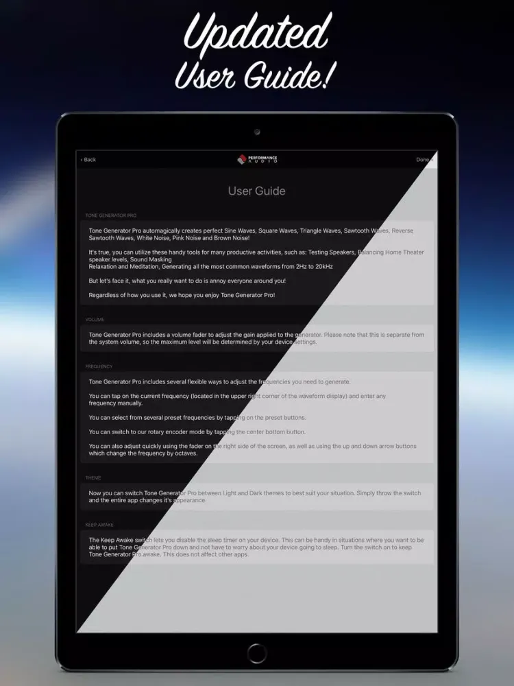 Tone Generator Pro iPad  Screenshots