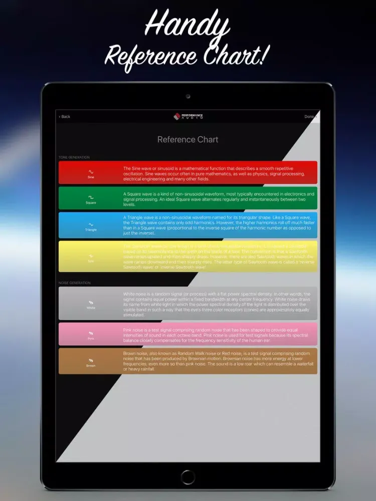 Tone Generator Pro iPad  Screenshots