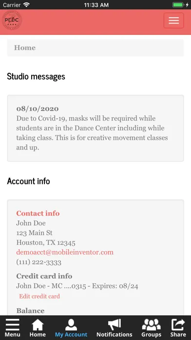 Capturas de pantalla de Performer's Edge Dance Center