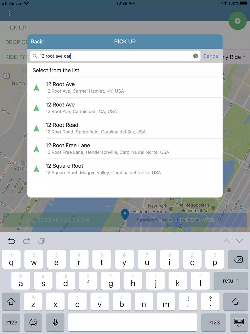 Tangkapan layar INAR USA iPad 