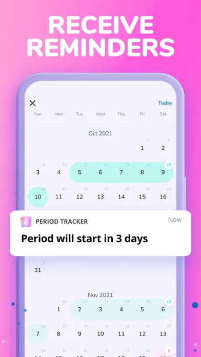 Captures d'écran de Period Tracker ⋆