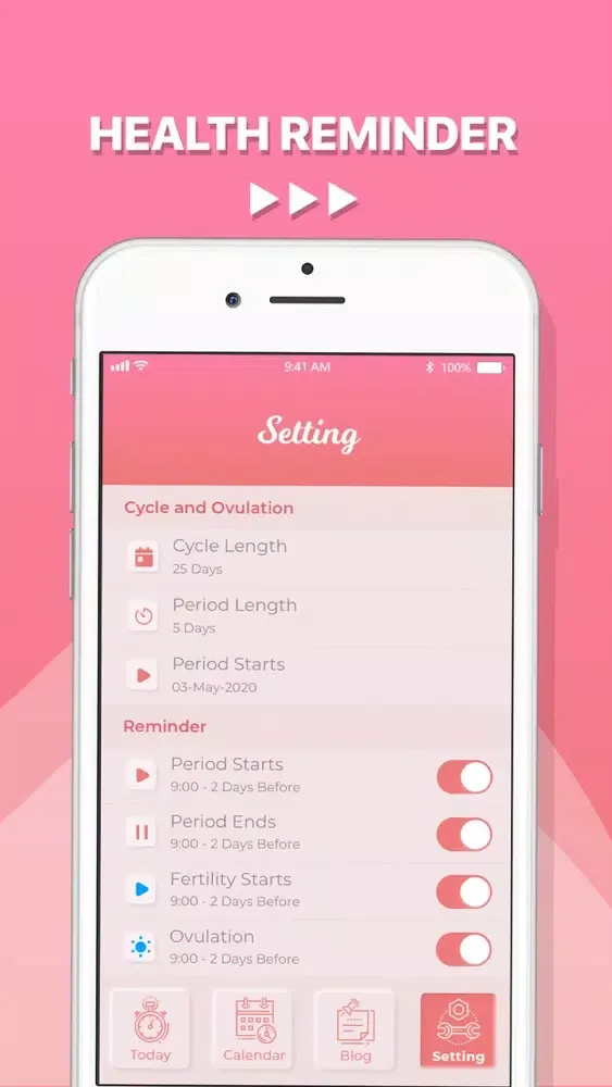 ภาพหน้าจอของ Period Tracker - Track Period