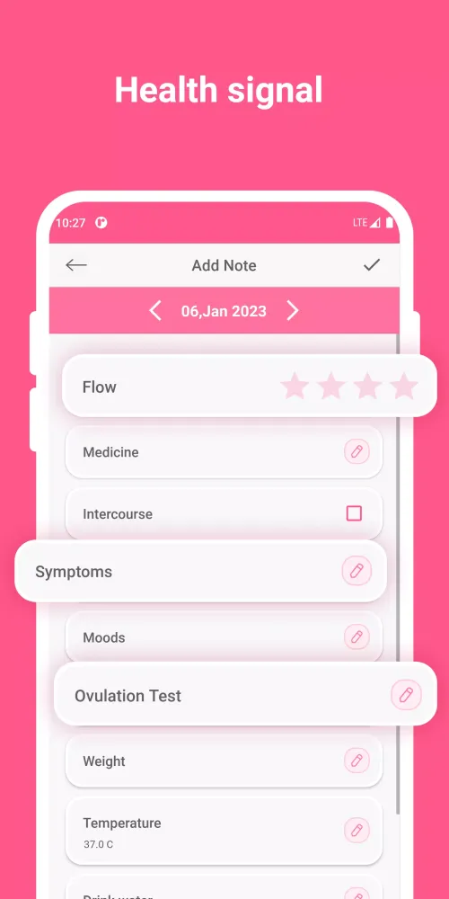 Zrzuty ekranu My Period Tracker