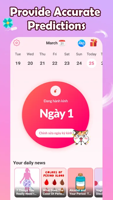 Lia Period Tracker & Pregnancy Screenshots