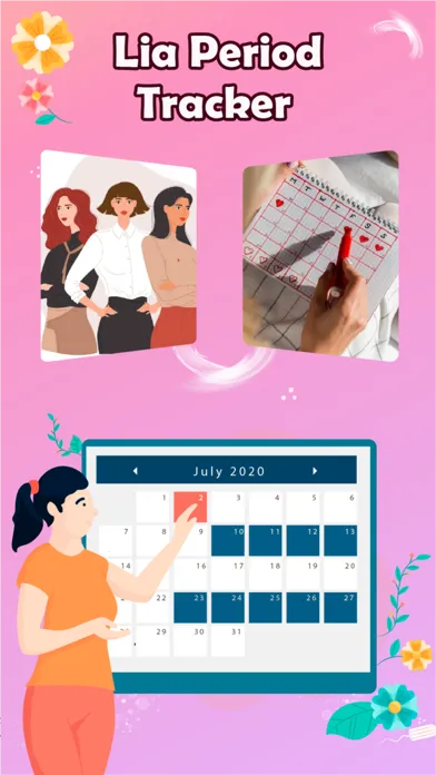 Lia Period Tracker & Pregnancy Screenshots