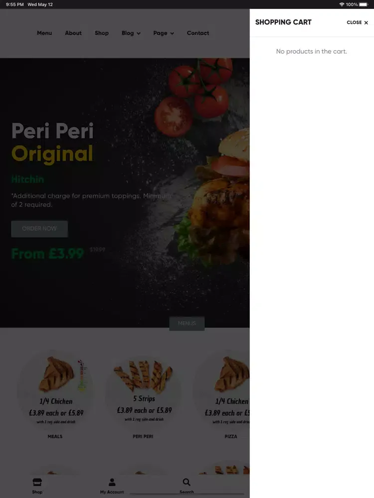 Ảnh chụp màn hình của Peri Peri Hitchin iPad 