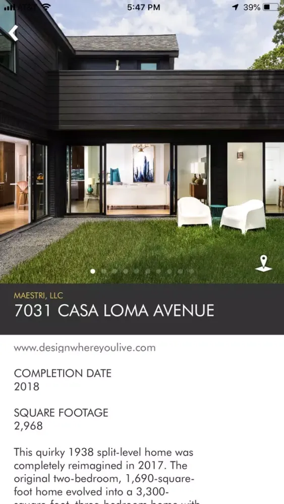 Tangkapan layar 2019 AIA Dallas Tour of Homes