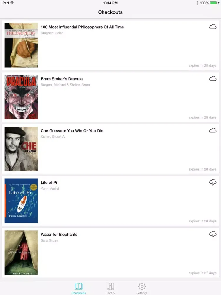 Captures d'écran de eHub Reader iPad 