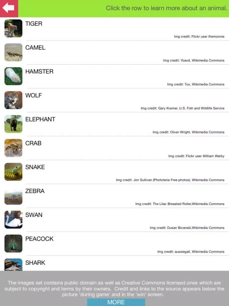 What's The Animal Name (100 Puzzles) iPad  سکرین شاٹس