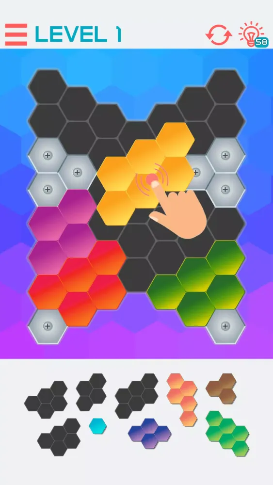 Tangkapan layar Hexagon Graph: Geometry Puzzle