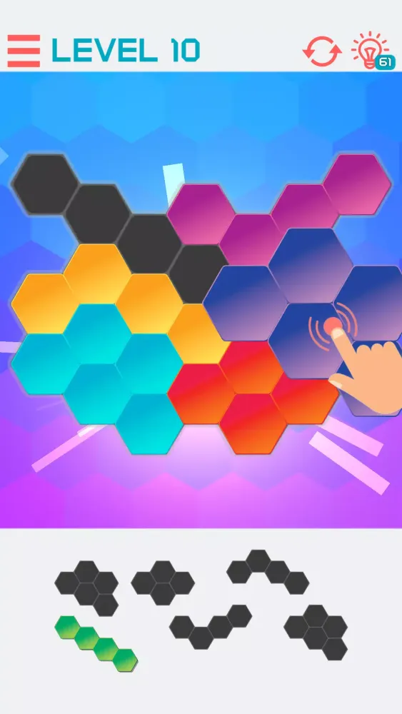 Tangkapan layar Hexagon Graph: Geometry Puzzle
