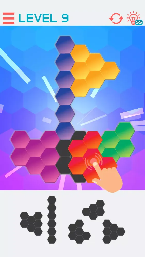 Tangkapan layar Hexagon Graph: Geometry Puzzle