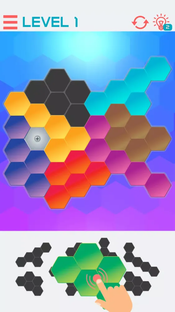 Tangkapan layar Hexagon Graph: Geometry Puzzle
