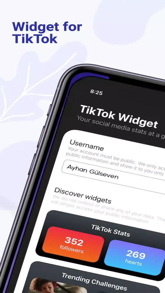 تصاویر Widget for tiktok follower