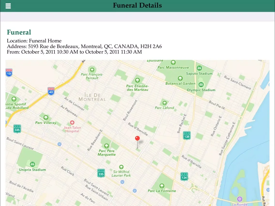 Cole Funeral Services iPad 应用截图