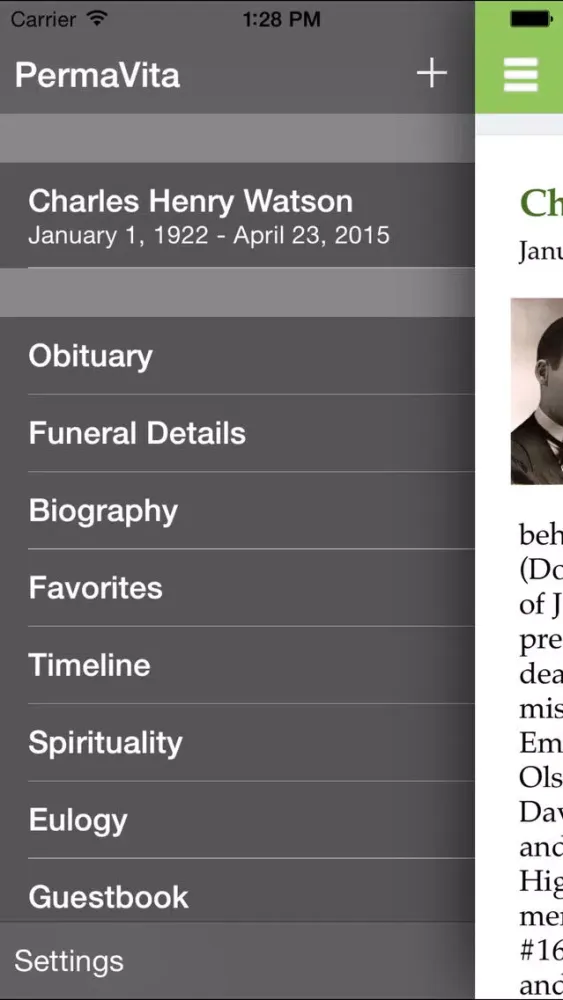 Capturas de pantalla de PermaVita Memorials
