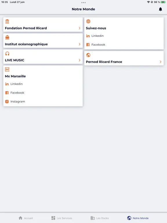 Pernod Ricard France Les Docks iPad  স্ক্রিনশট