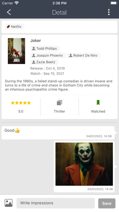 Movie Memo Ekran Görüntüleri