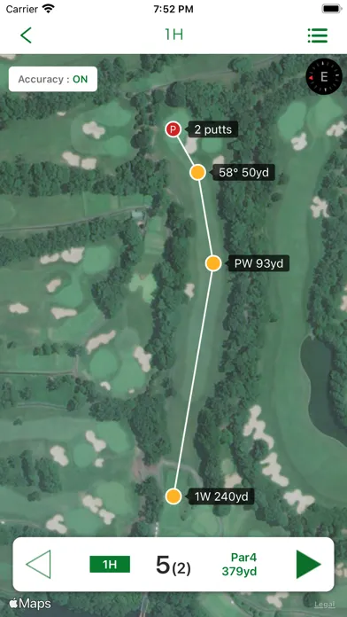 ภาพหน้าจอของ Shot Memo -Golf score-
