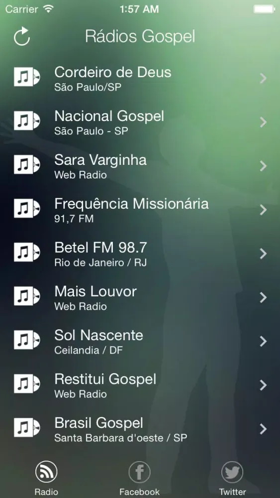 Tangkapan layar Rádios Gospel - Ouça Música Gospel